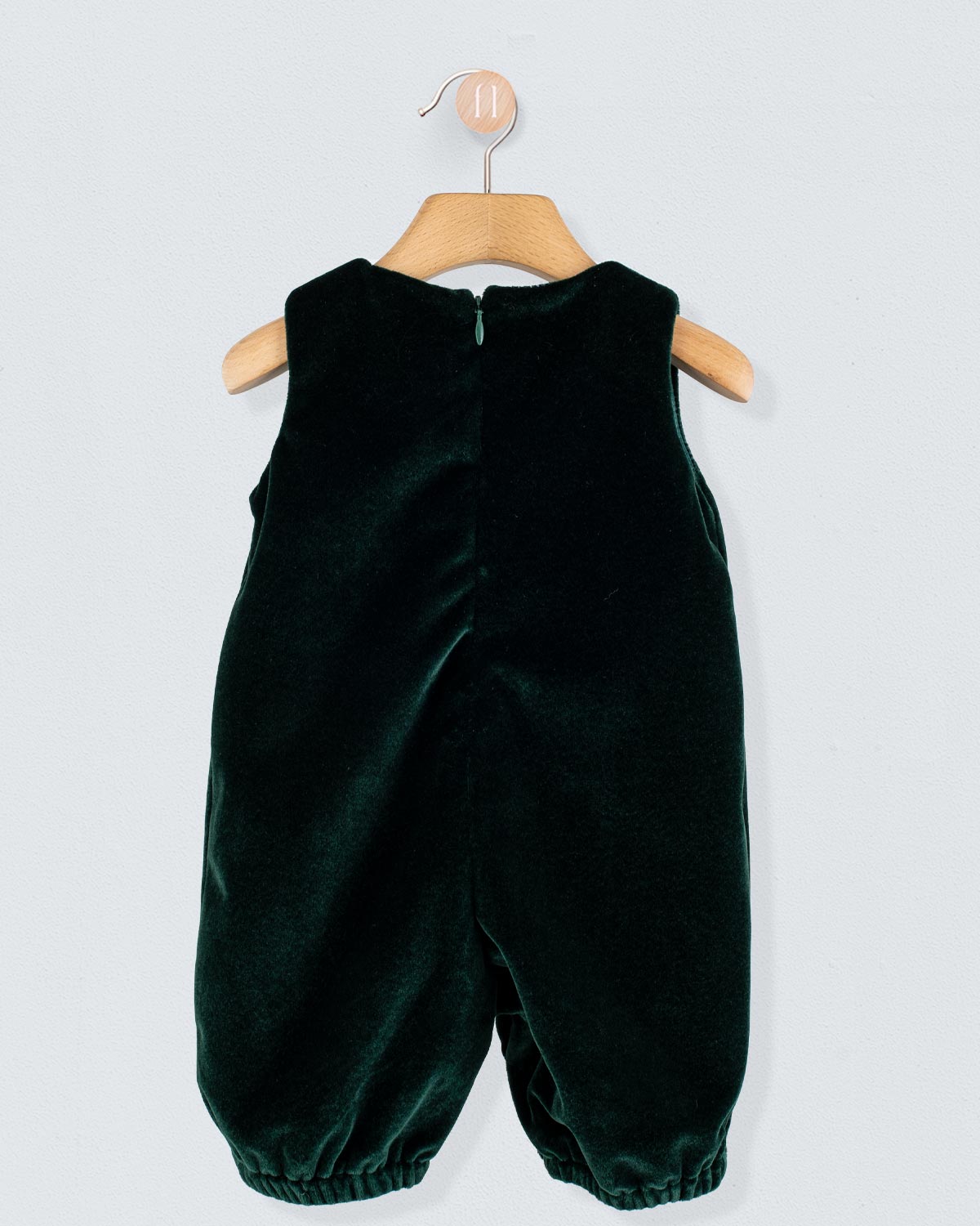 Harry Italian Green Velvet Romper